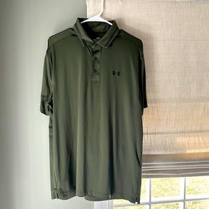 Olive green under Armour golf polo